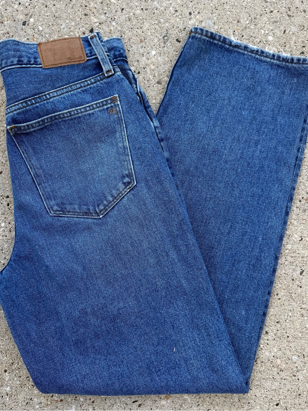 Madewell Baggy Straight Blue Denim Jeans - Sz 28